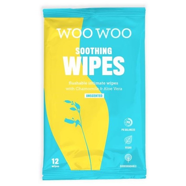 Läs mer om WOOWOO Chamomille & Aloe Vera Intimate Wipes