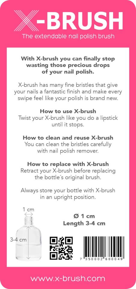 X-brush The Extendable Nail Polish Brush 3-4cm
