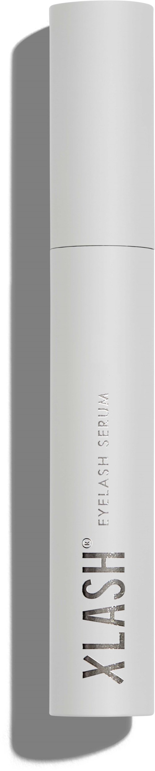A white mascara tube with the words "XLASH EYELASH" on it, standing upright.
