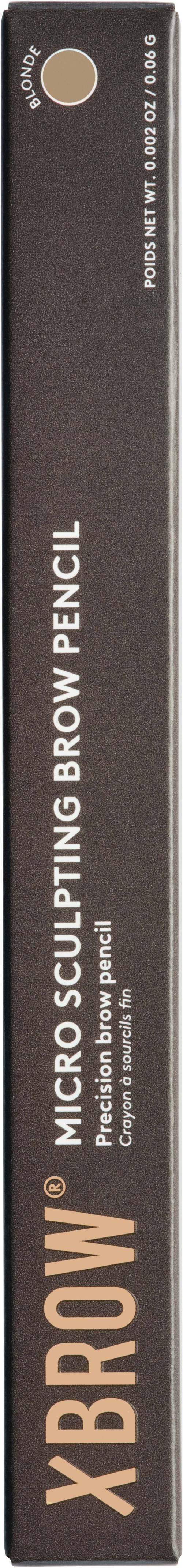 En svart låda med guldtext visar en micro-sculpting brynpennor som heter Xbrow.