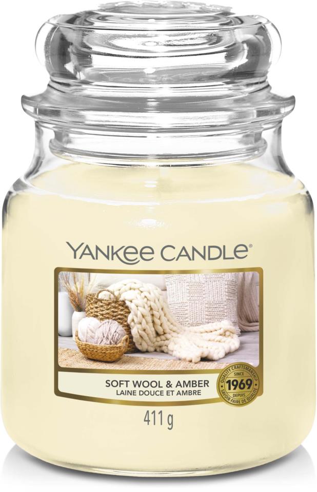 Yankee Candle Classic Medium - Soft Wool And Amber