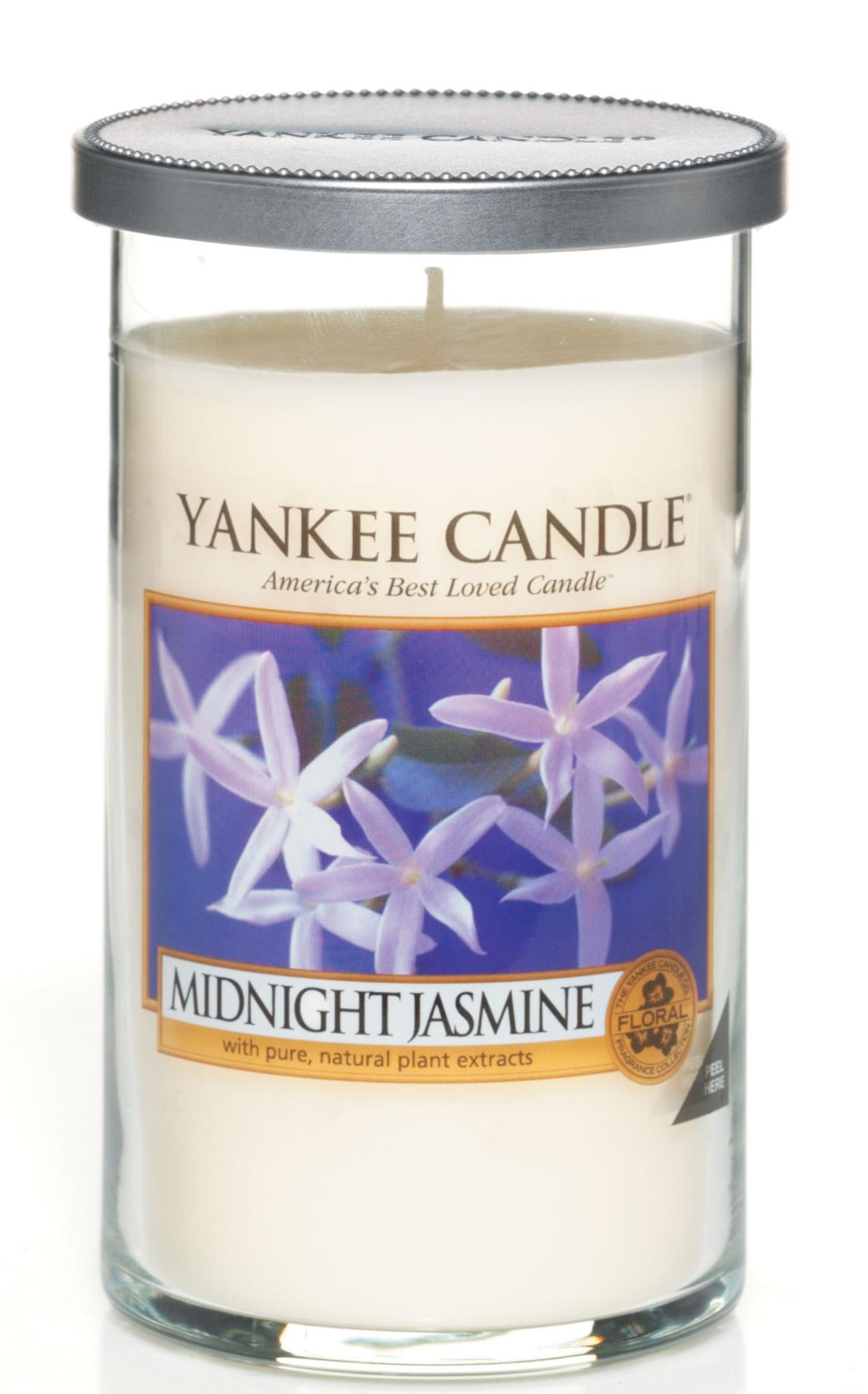 Yankee Candle Midnight Jasmine Glass Pillar