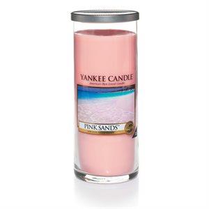 Yankee Candle Pink Sands Glass Pillar Large