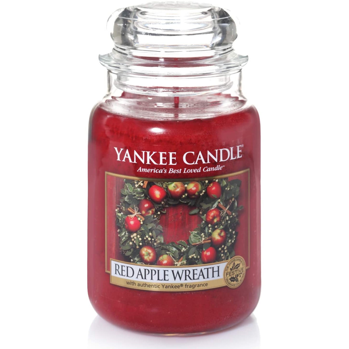 Yankee Candle Red Apple Wreath Christmas Scent Large Jar 150 h