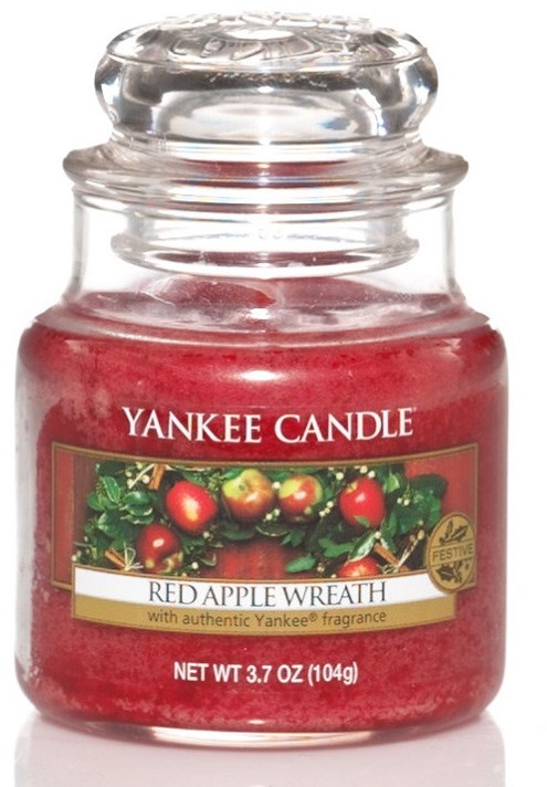 Yankee Candle Red Apple Wreath Christmas Scent Small Jar Small