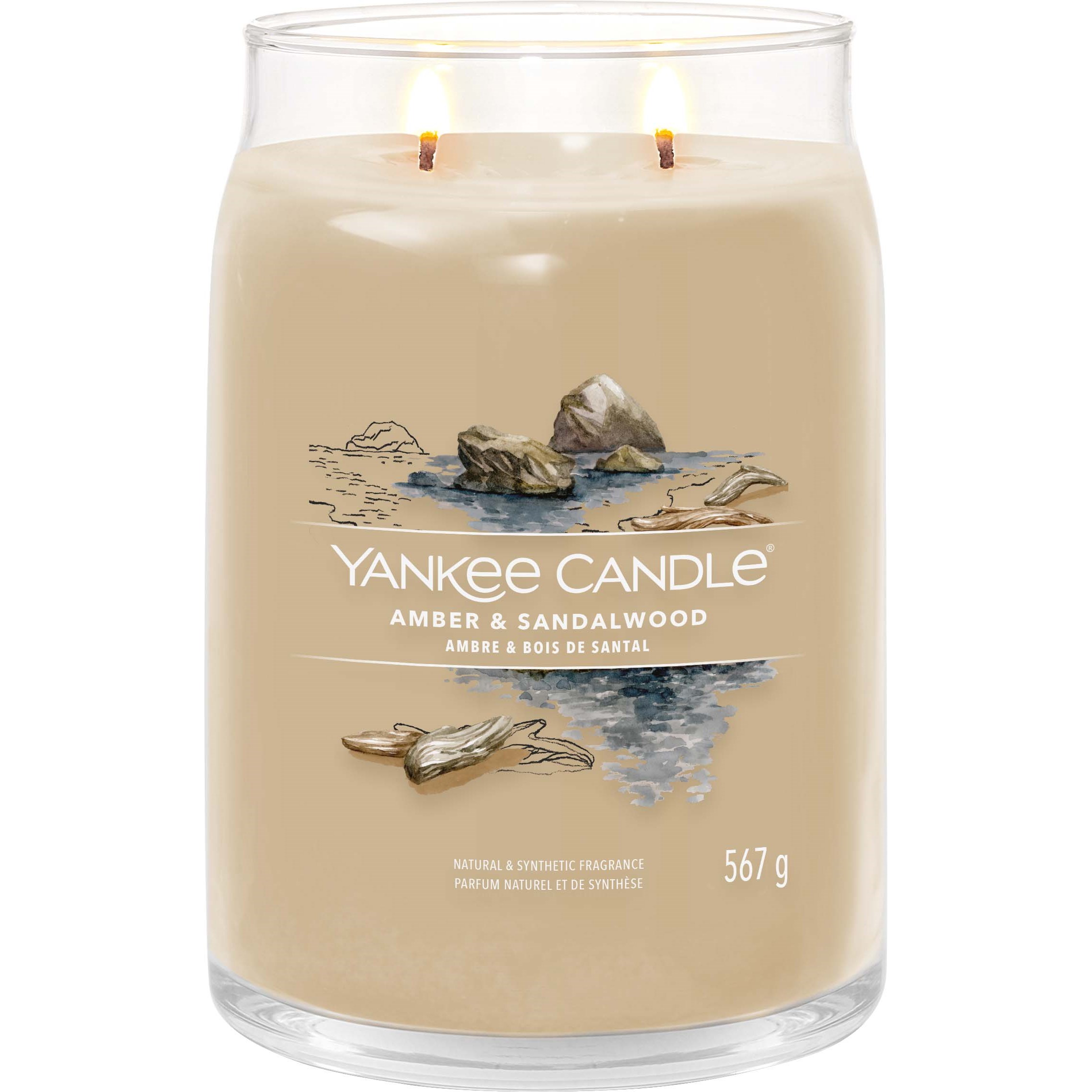 Alternativ bild 1 för Yankee Candle Amber & Sandalwood, Cylinder, Brun, Spice, 90 h, 1 styck