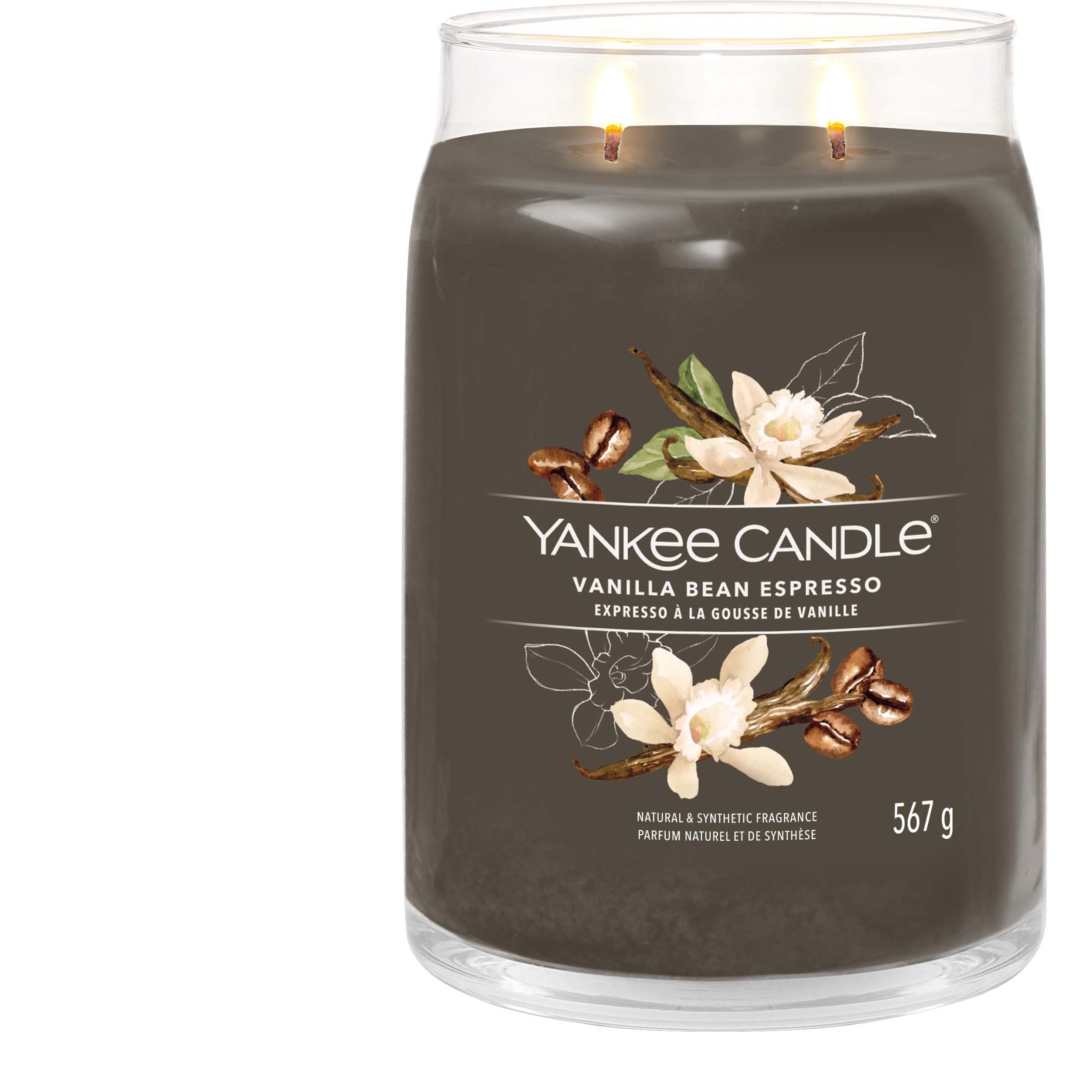 Alternativ bild 1 för Yankee Candle Signature, Cylinder, Brun, Kaffe, Vanilj, 90 h, 1 styck