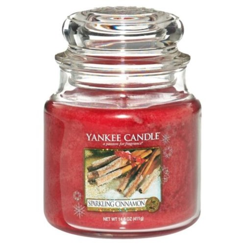 Yankee Candle Sparkling Cinnamon Christmas Scent Medium Jar Medium