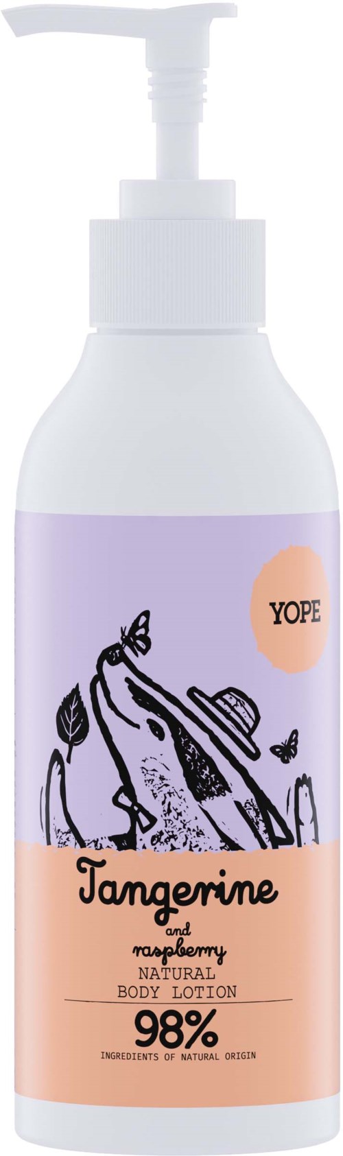YOPE Botanical Body Lotion Tangerine and Raspberry 300 ml