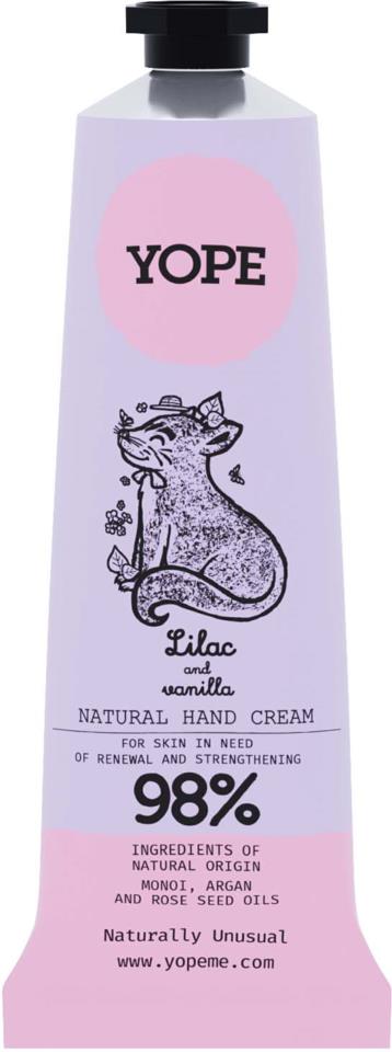YOPE Botanical Hand Cream Lilac and Vanilla 50ml
