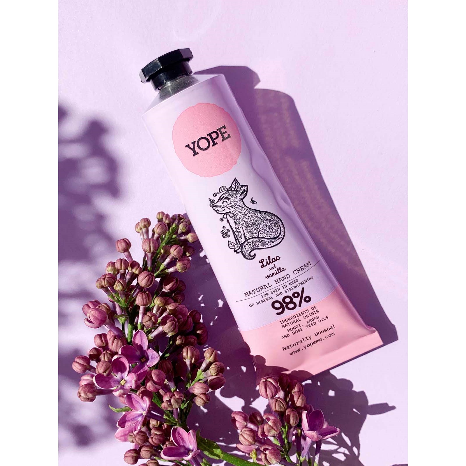 YOPE Botanical Hand Cream Lilac and Vanilla 50 ml (obrázok 4)