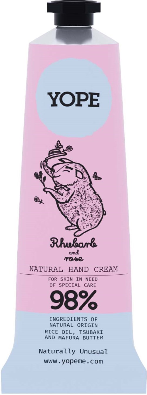 YOPE Botanical Hand Cream Rhubarb and Rose 50 ml