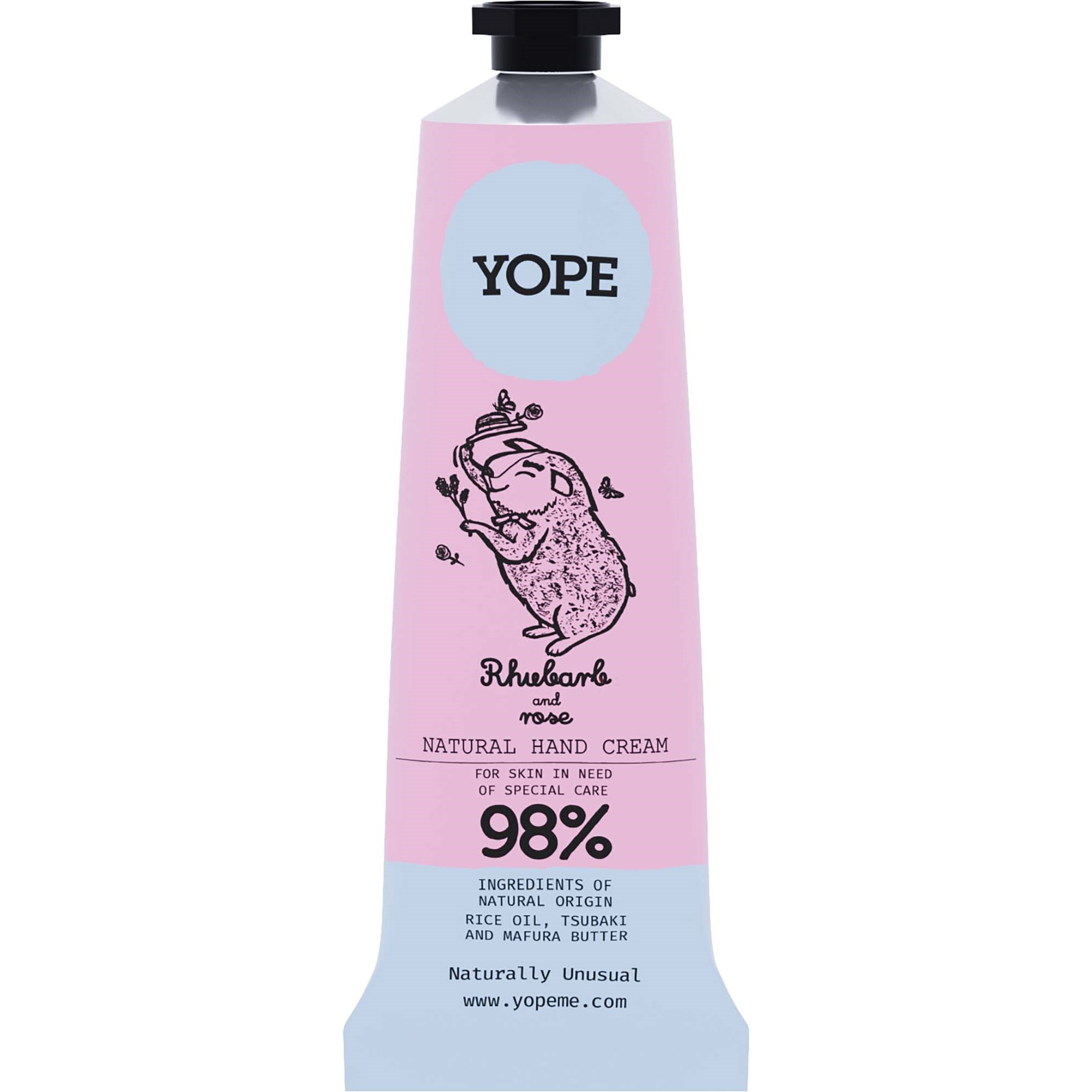 YOPE Botanical Hand Cream Rhubarb and Rose 50 ml parfym