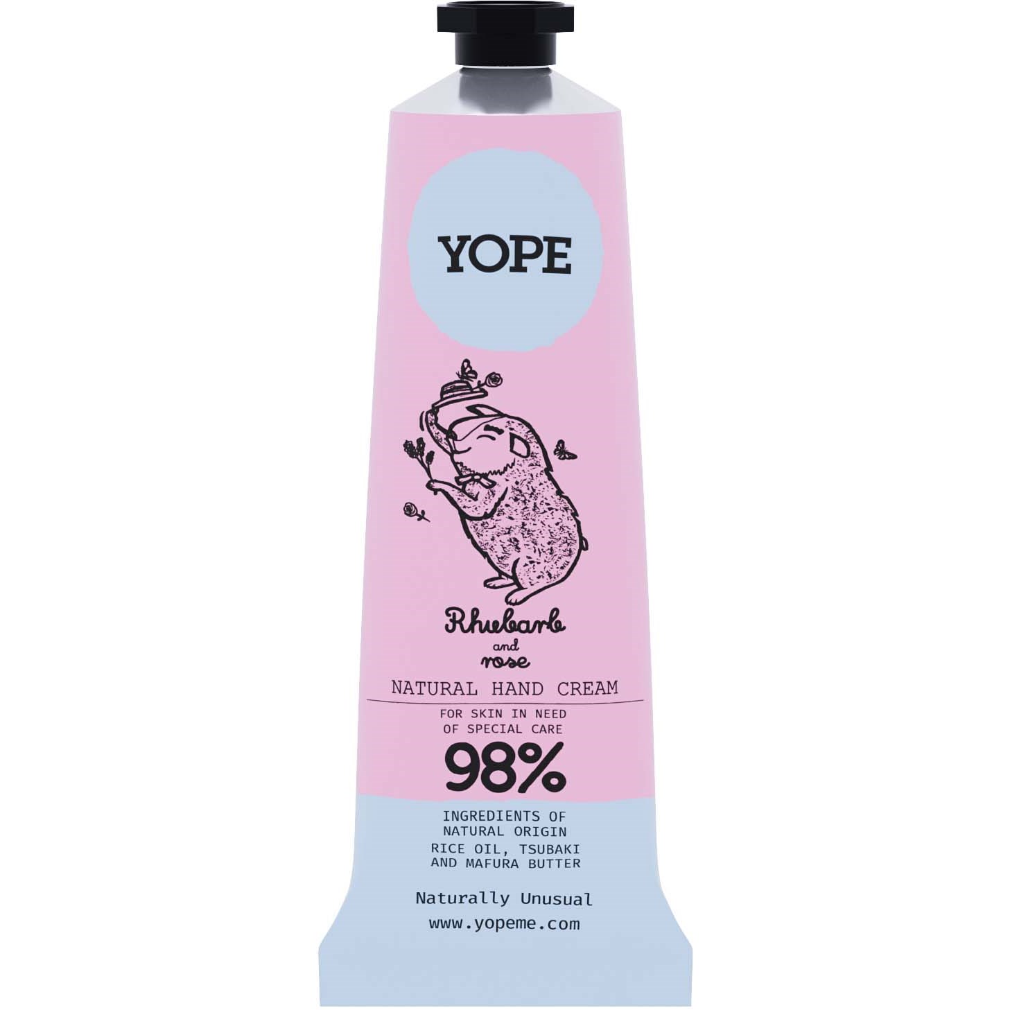 Läs mer om YOPE Botanical Hand Cream Rhubarb and Rose 50 ml