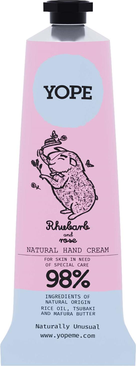 YOPE Botanical Hand Cream Rhubarb and Rose 50 ml