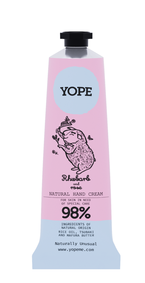 YOPE Botanical Hand Cream Rhubarb and Rose 50 ml