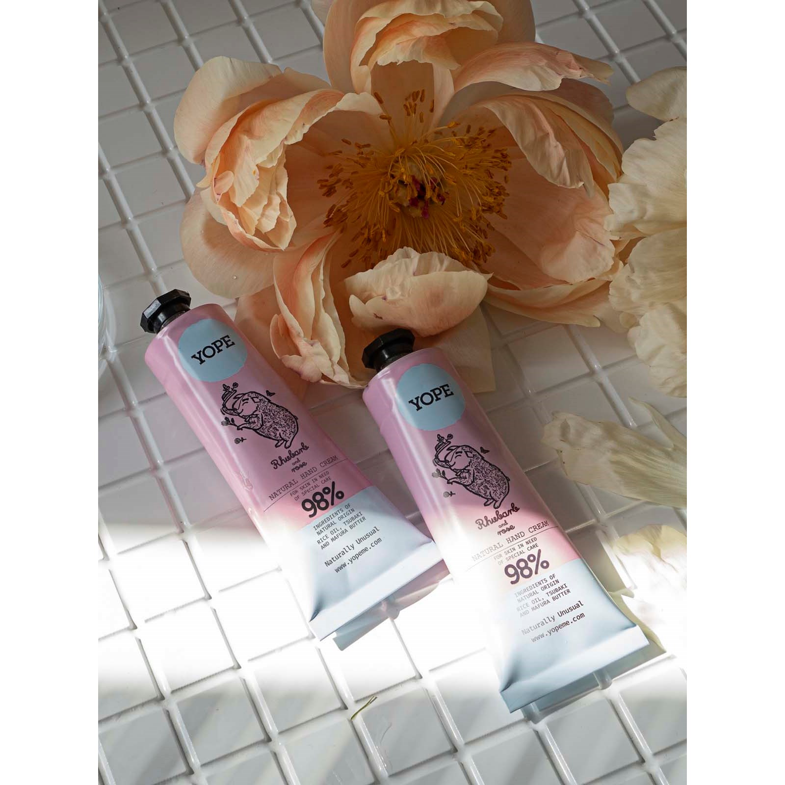 YOPE Botanical Hand Cream Rhubarb and Rose 50 ml (obrázok 3)