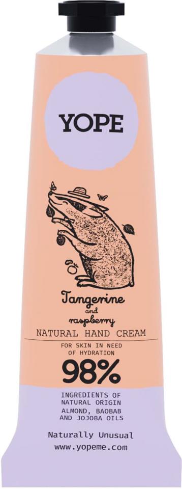 YOPE Botanical Hand Cream Tangerine and Raspberry 50ml