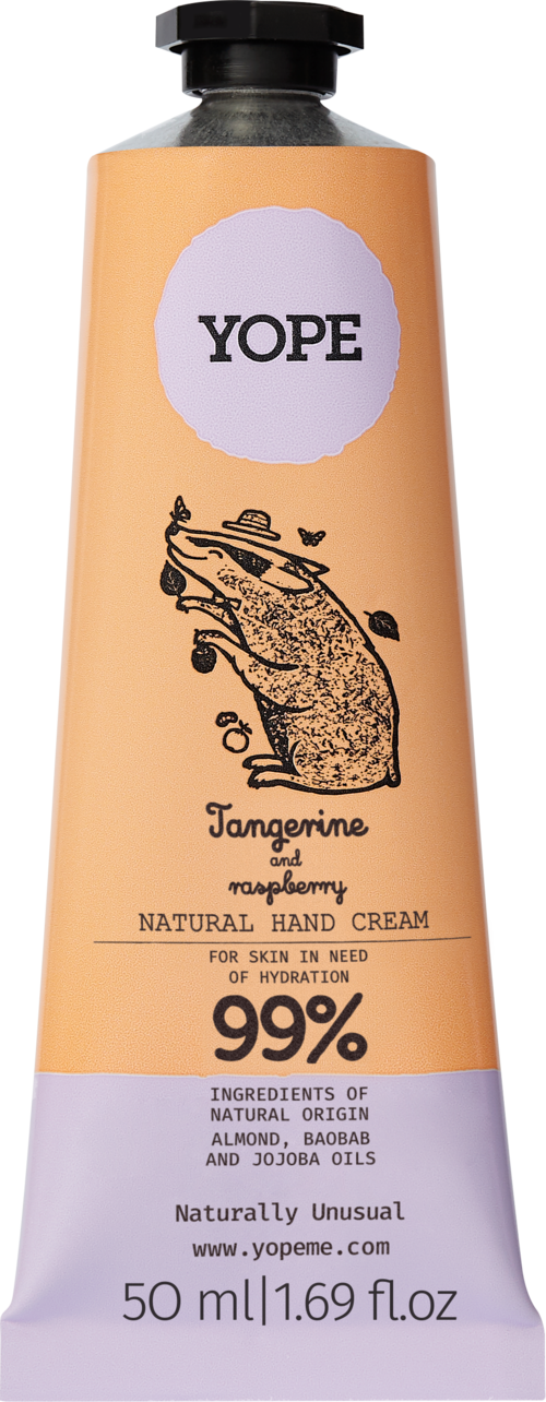 YOPE Botanical Hand Cream Tangerine and Raspberry 50 ml