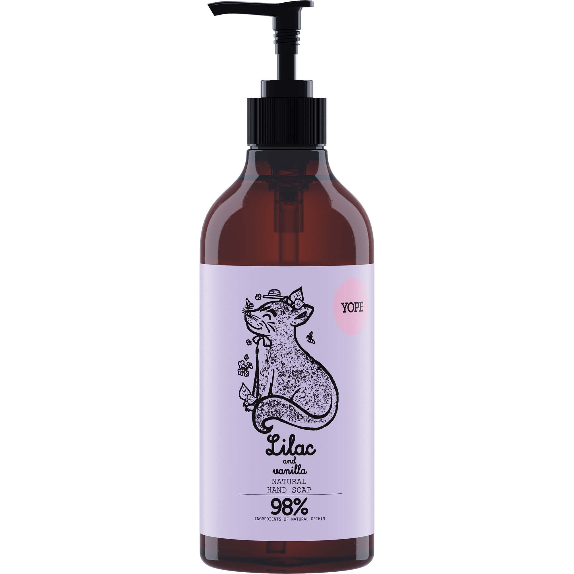 YOPE Botanical Hand Soap Lilac and Vanilla 500 ml parfym