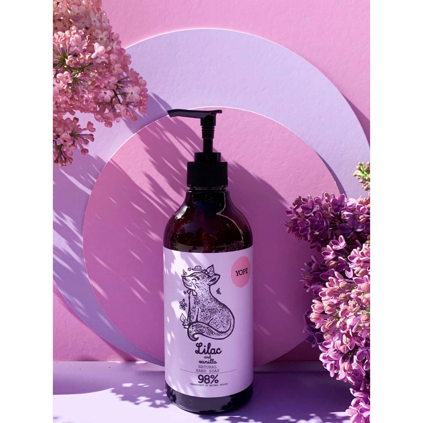 YOPE Botanical Hand Soap Lilac and Vanilla 500 ml (obrázok 5)