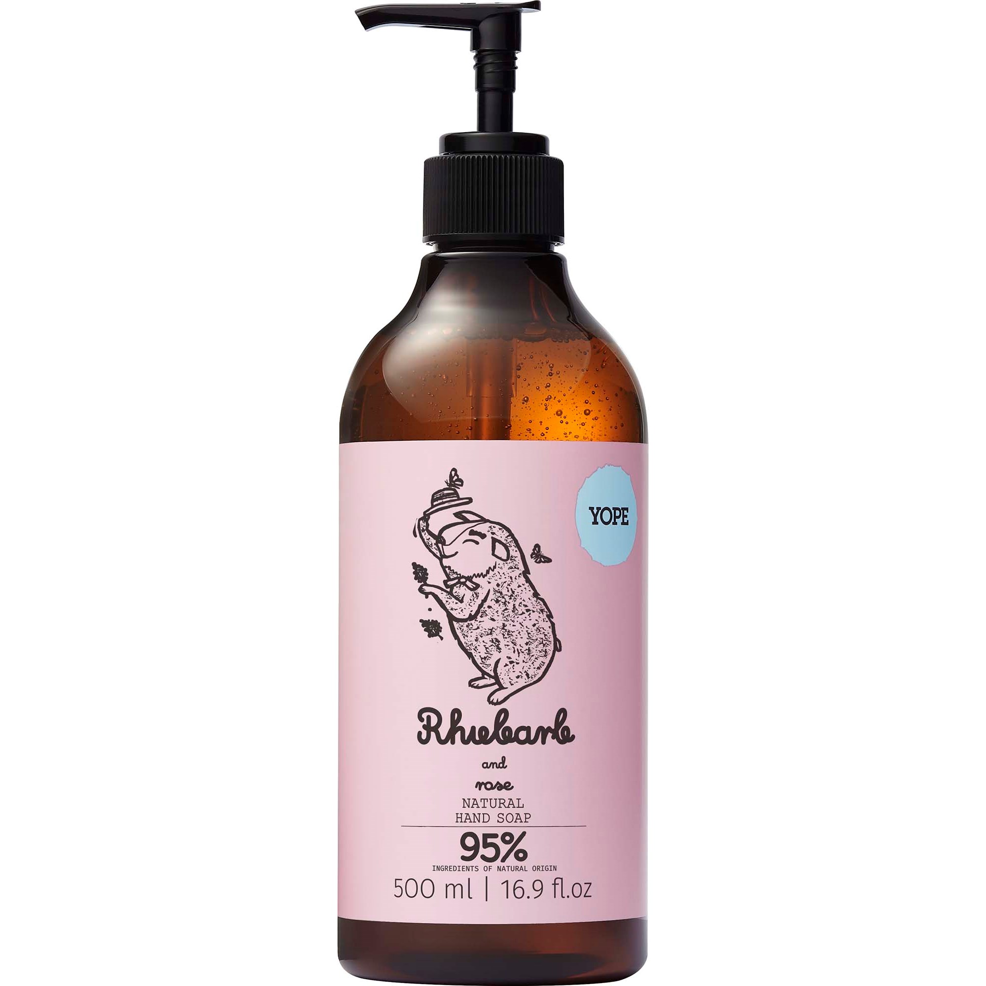 YOPE Botanical Hand Soap Rhubarb and Rose 500 ml parfym