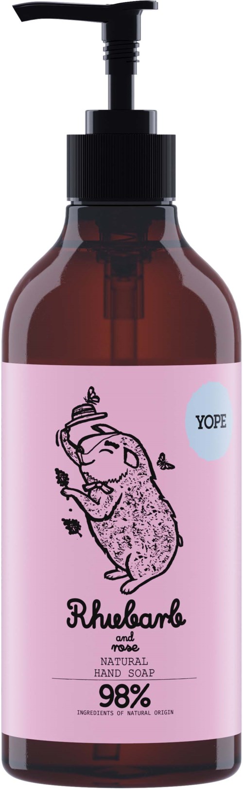 YOPE Botanical Hand Soap Rhubarb and Rose 500 ml
