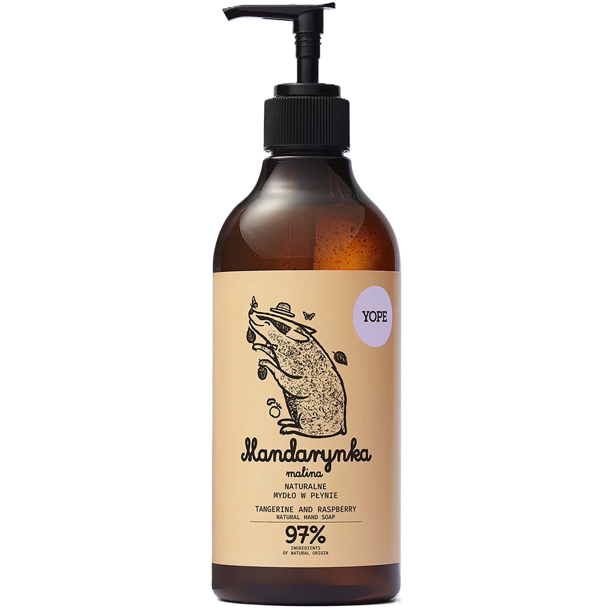 YOPE Botanical Hand Soap Tangerine and Raspberry 500 ml