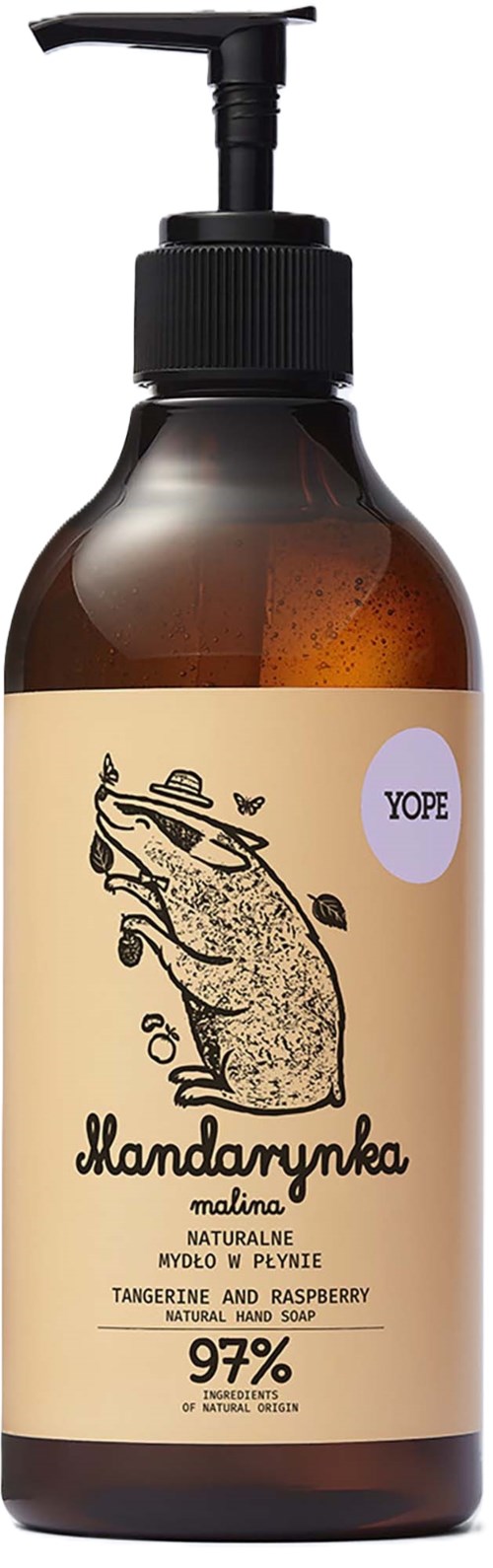 YOPE YOPE Botanical Hand Soap Tangerine and Raspberry 500 ml