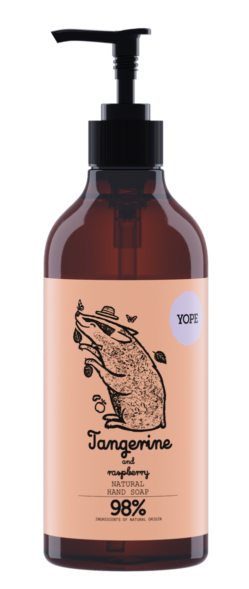 YOPE Botanical Hand Soap Tangerine and Raspberry 500 ml