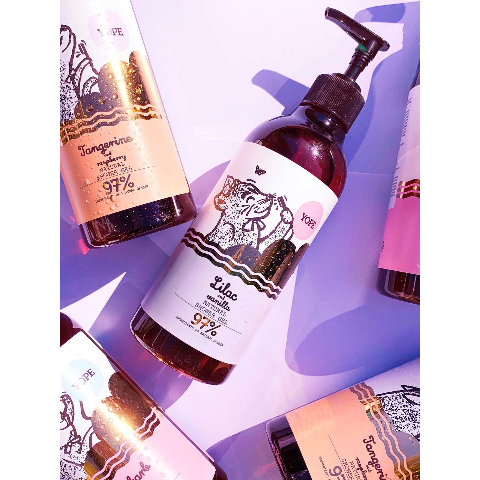 YOPE Botanical Shower Gel Lilac and Vanilla 400 ml (obrázok 4)