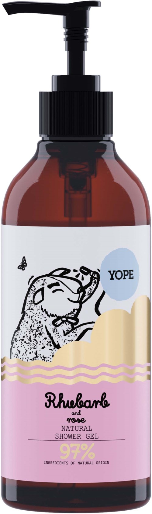 YOPE Botanical Shower Gel Rhubarb and Rose 400 ml