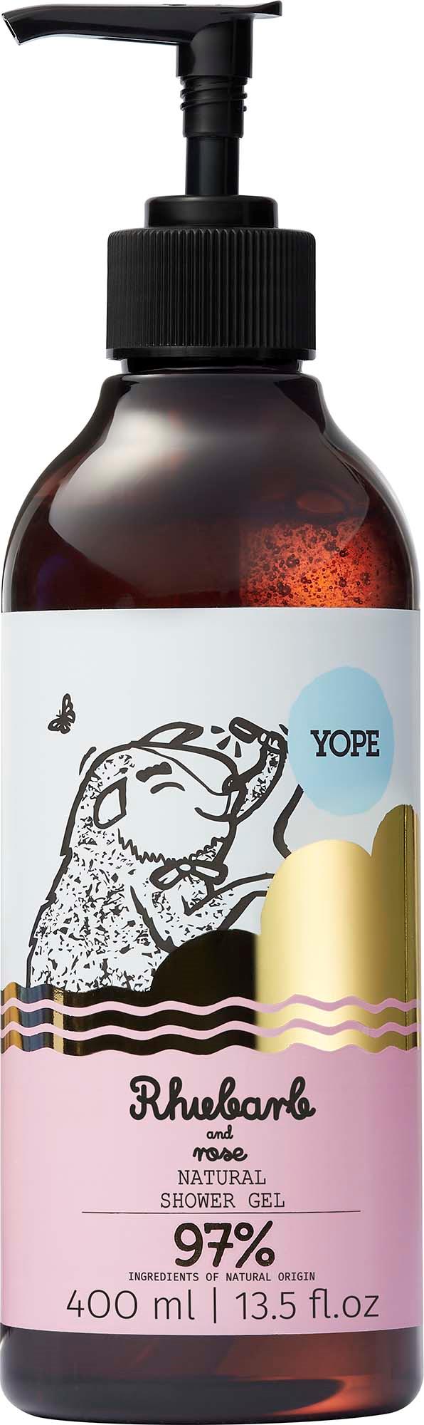 YOPE Botanical Shower Gel Rhubarb and Rose 400 ml