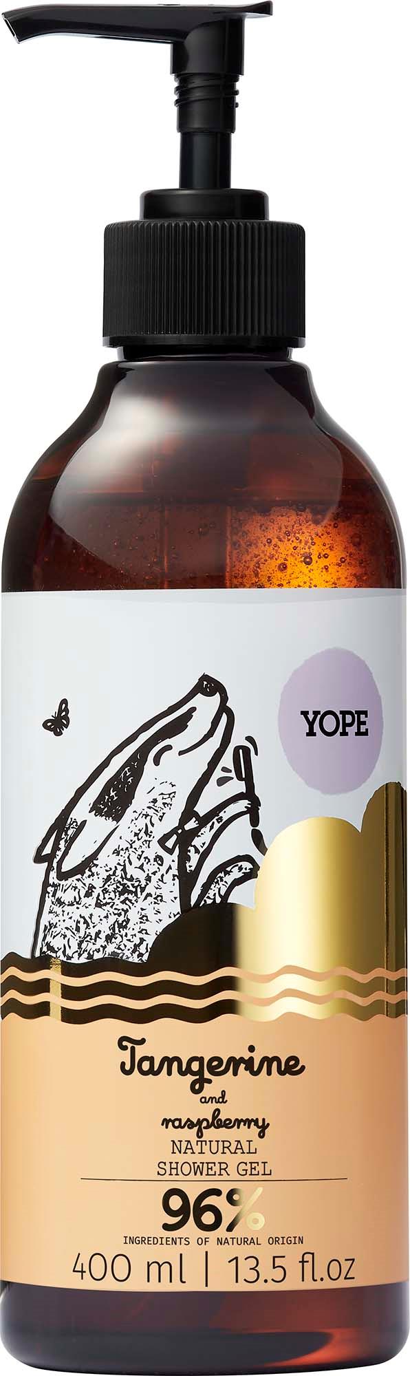 YOPE Botanical Shower Gel Tangerine and Raspberry 400 ml