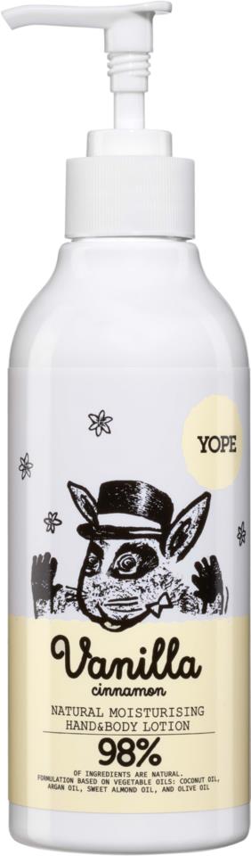 YOPE Core Hand/Body Lotion Vanilla & Cinnamon 300ml