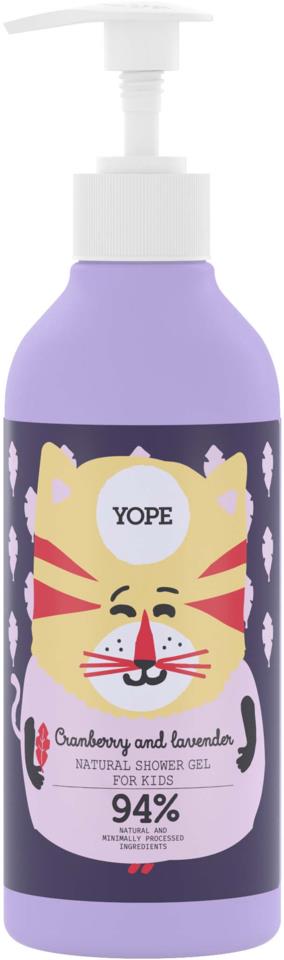YOPE Kids Shower Gel for Kids Cranberry & Lavender 400ml