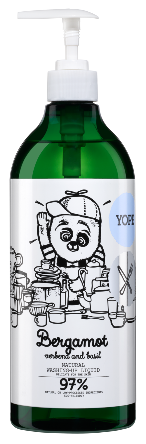 YOPE Kitchen Natural Washing-Up Liquid Bergamot & Basil 750 ml