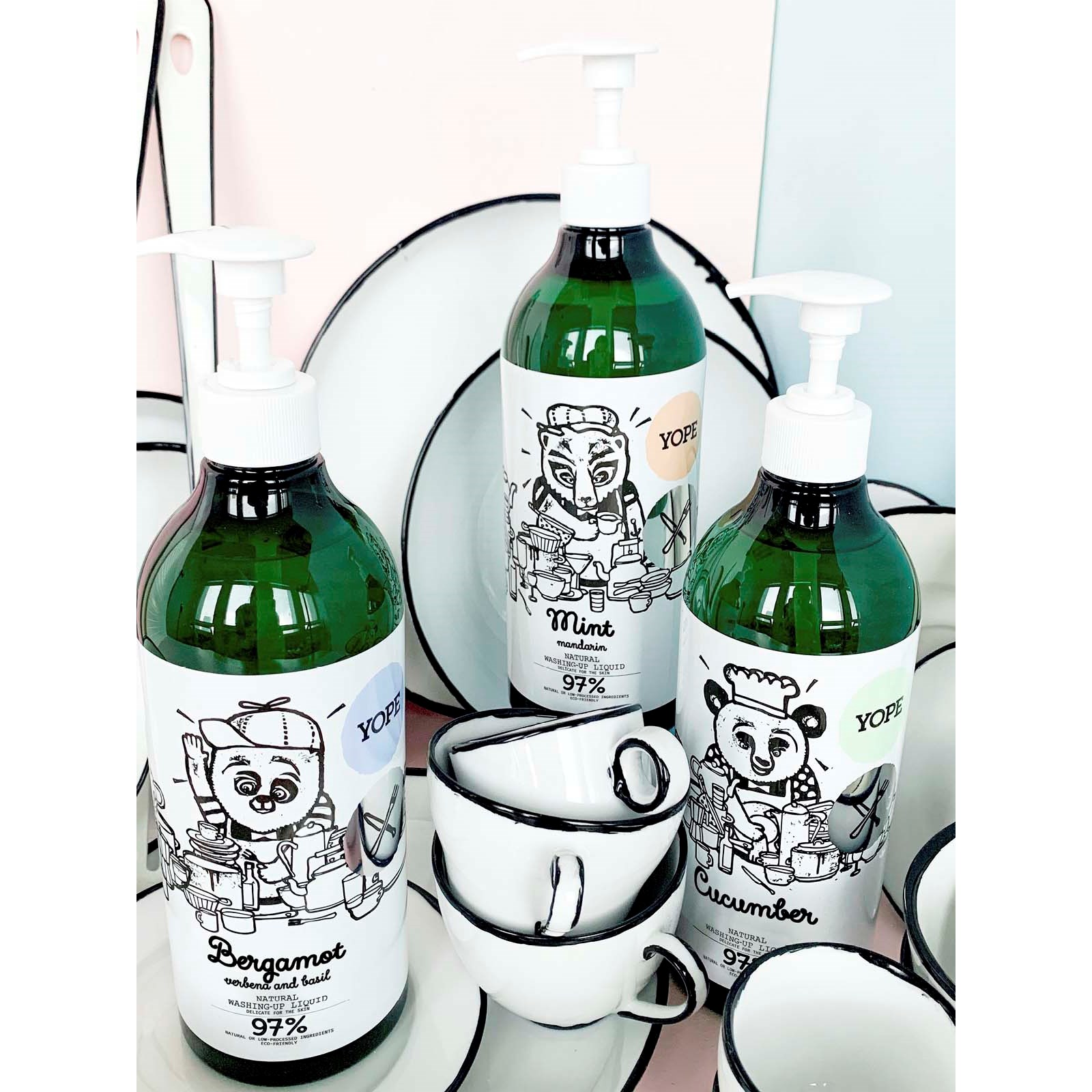YOPE Kitchen Natural Washing-Up Liquid Bergamot & Basil 750 ml (obrázok 5)