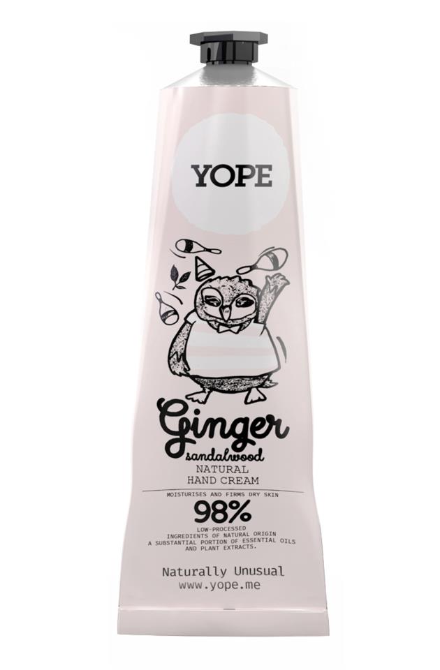 YOPE Natural Hand cream Ginger & Sandalwood 100ml