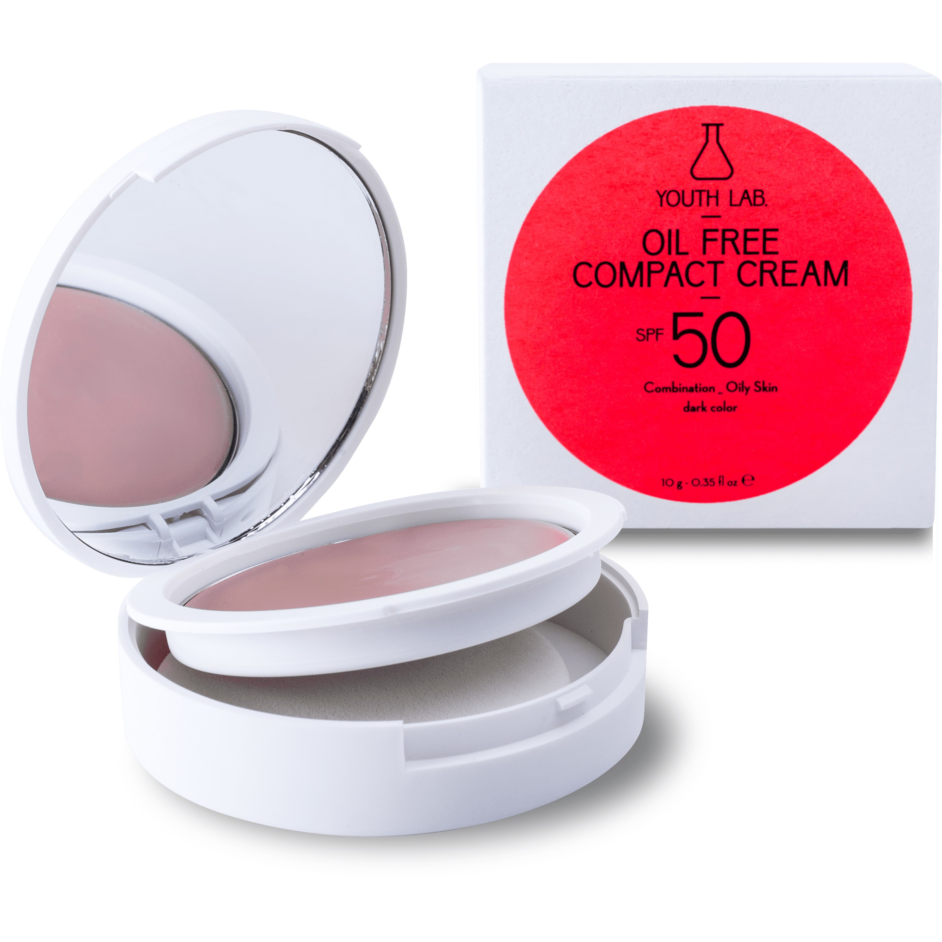 Läs mer om Youth Lab Oil Free Compact Cream Spf 50 Dark Color