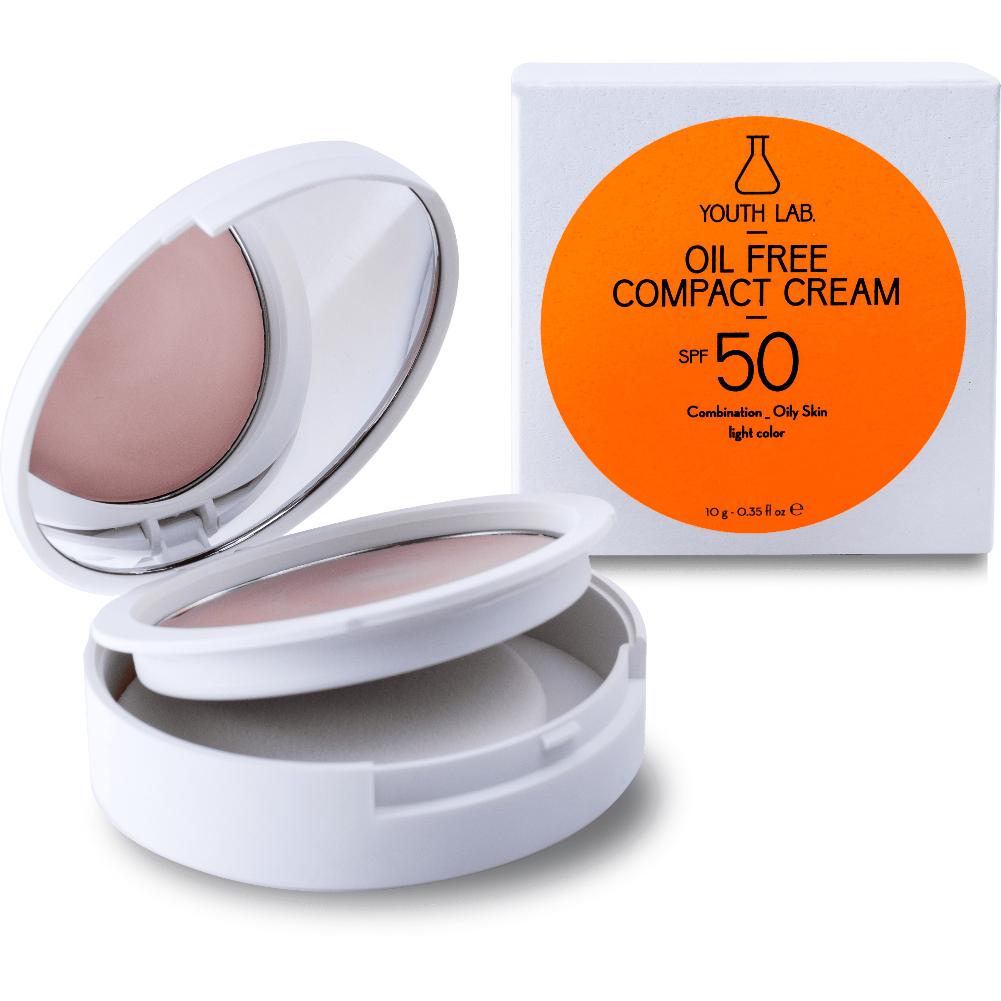 Läs mer om Youth Lab Oil Free Compact Cream Spf 50 Light Color