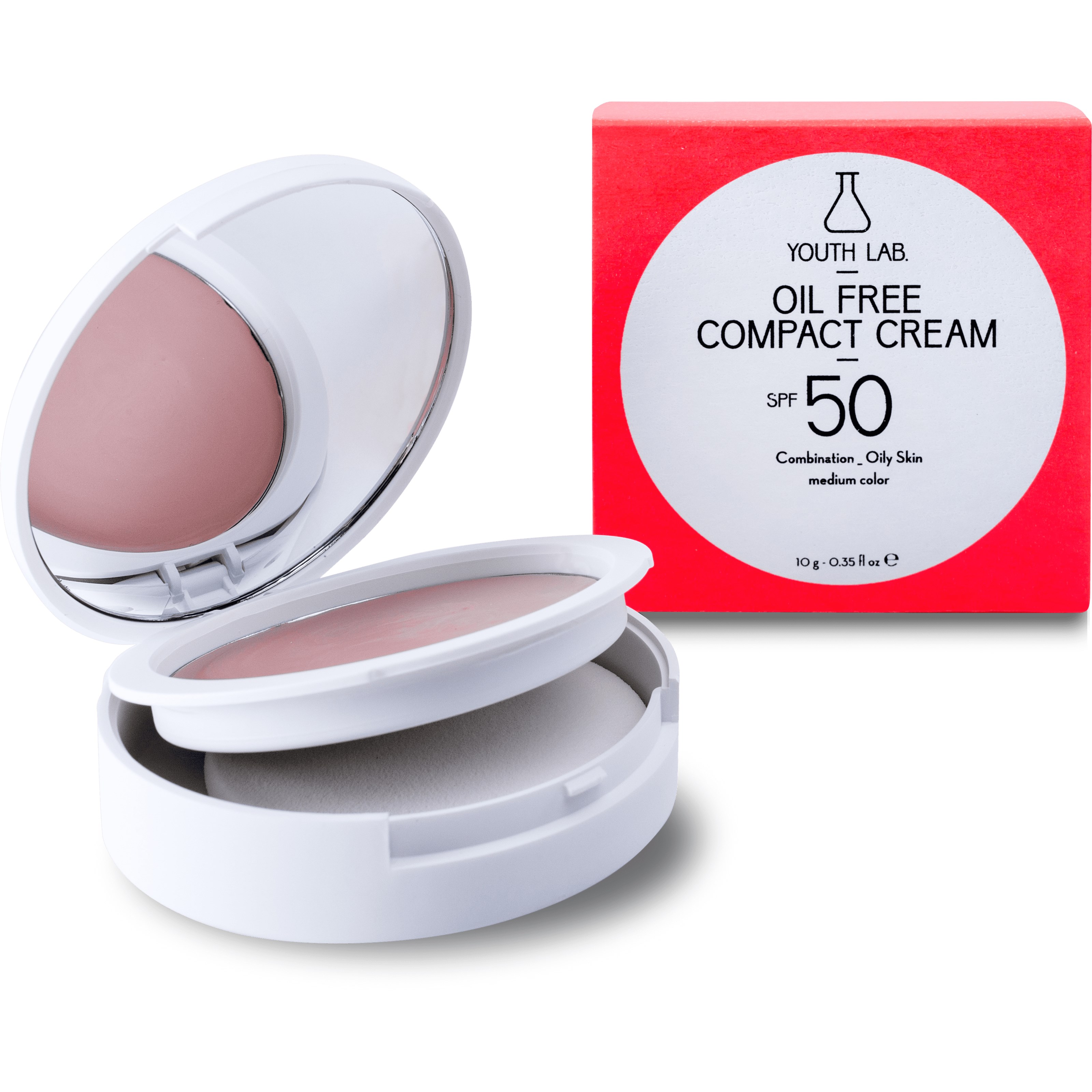 Läs mer om Youth Lab Oil Free Compact Cream Spf 50 Mediumcolor