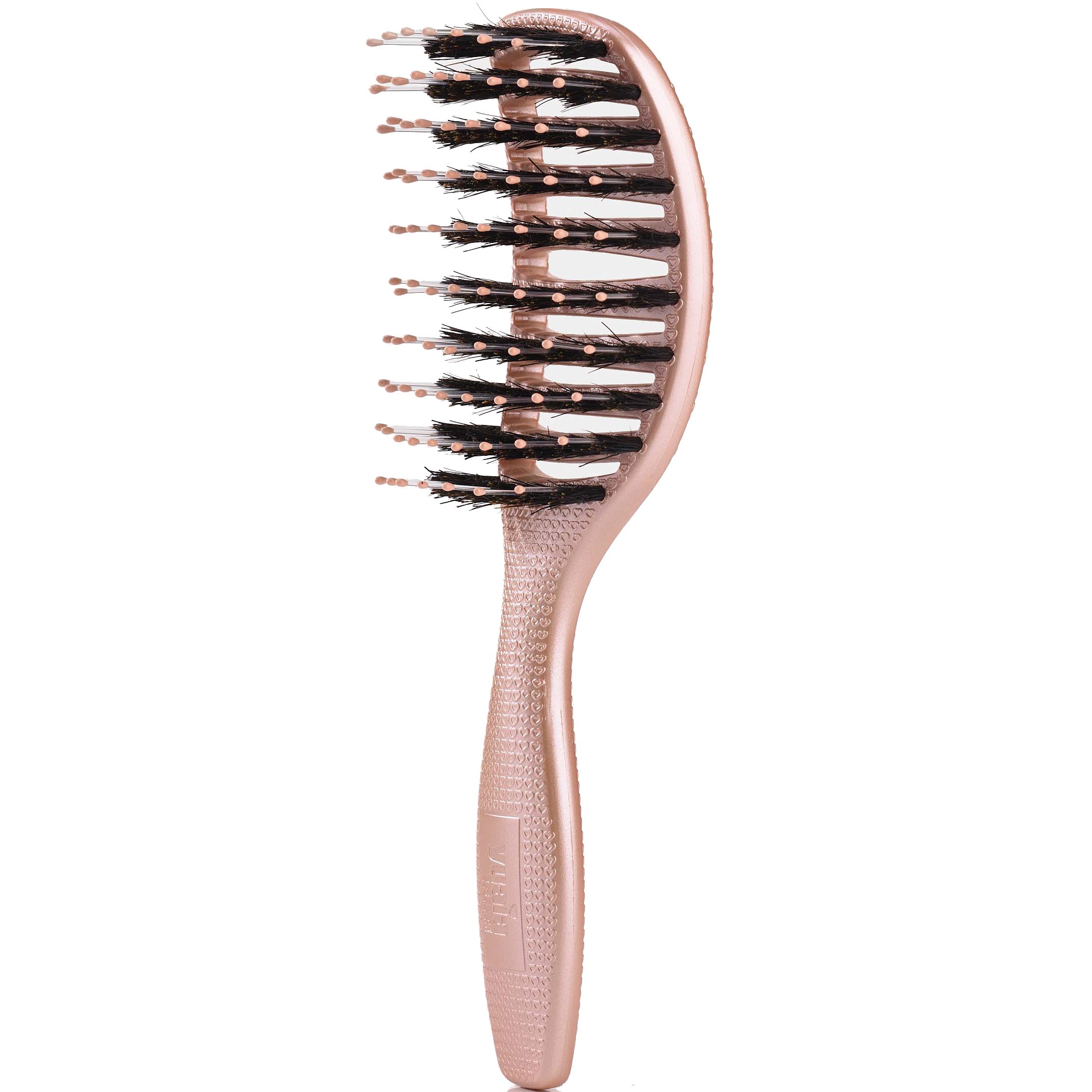 Mini Curvy Brush - Hårbørste med vildsvinehår - Shiny Rose
