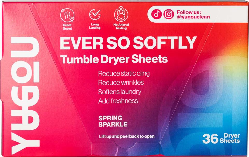 YUGOU Ever So Softly Tumble Dryer Sheets Spring Sparkle 36 pcs