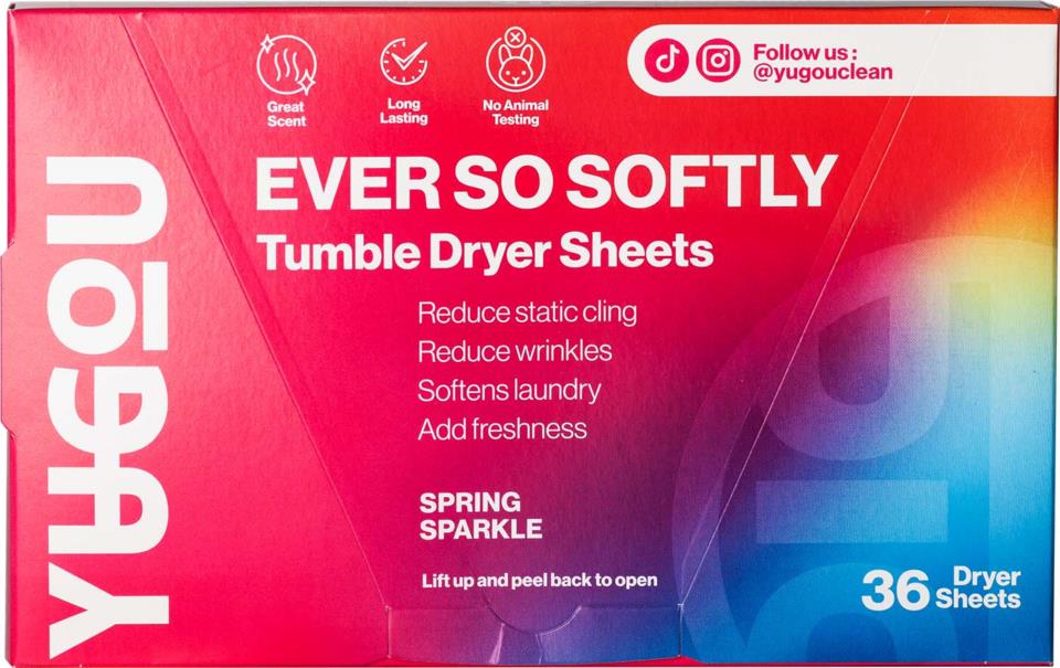 YUGOU Ever So Softly Tumble Dryer Sheets Spring Sparkle