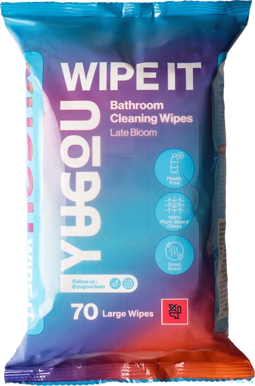 YUGOU WIPE IT Bathroom Cleaning Wipes Late Bloom 70 pcs