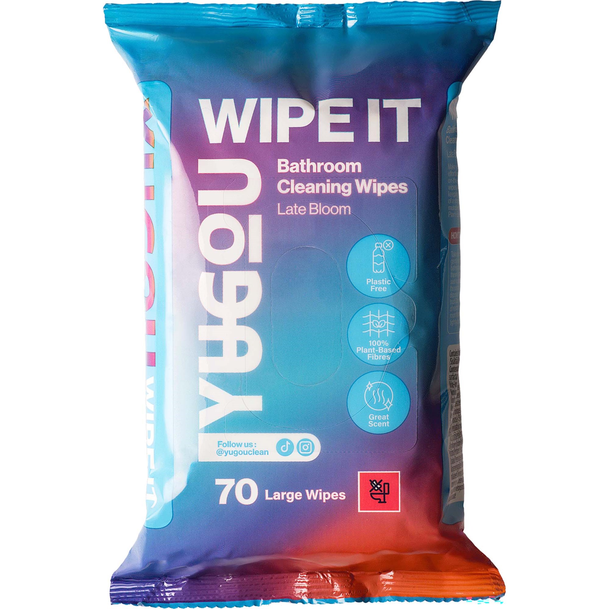 YUGOU WIPE IT Bathroom Cleaning Wipes Late Bloom 70 stk