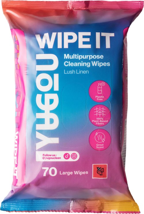 YUGOU WIPE IT Multipurpose Cleaning Wipes Lush Linen 70 pcs