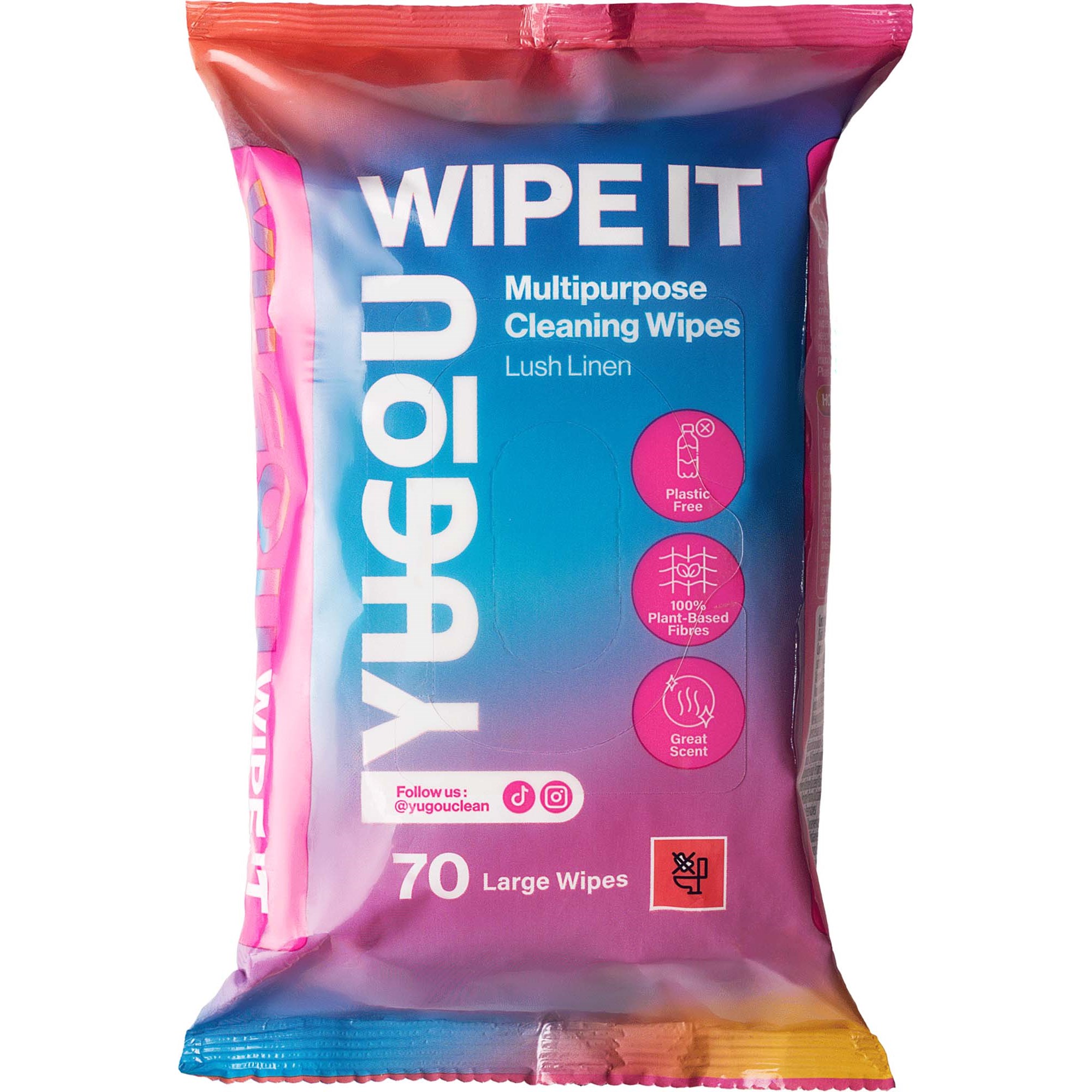 YUGOU WIPE IT Multipurpose Cleaning Wipes Lush Linen 70 szt.