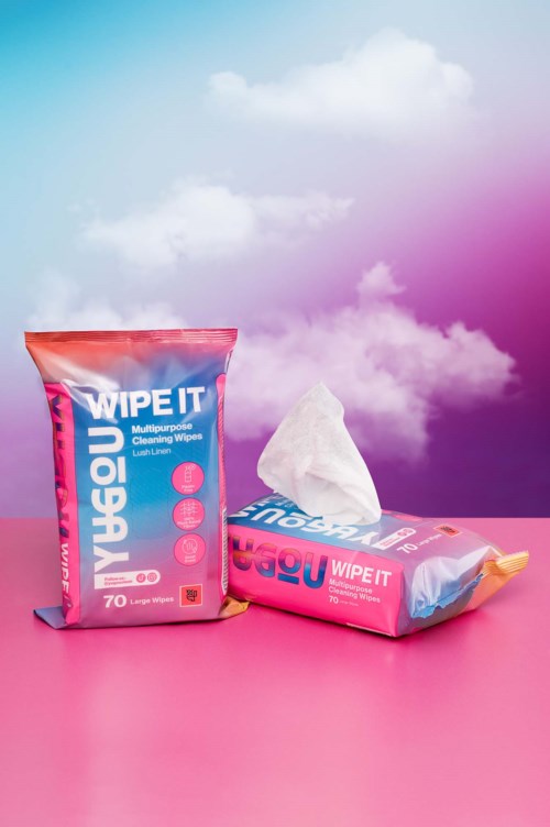 YUGOU WIPE IT Multipurpose Cleaning Wipes Lush Linen 70 pcs